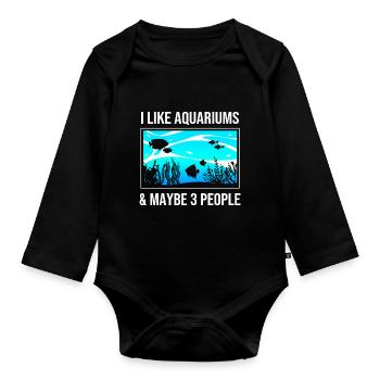 Aquarium Aquarist - Organic Longsleeve Baby Bodysuit - black - Front