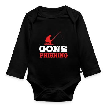 Cybersecurity Cyber Programmer Hacker - Organic Longsleeve Baby Bodysuit - black - Front