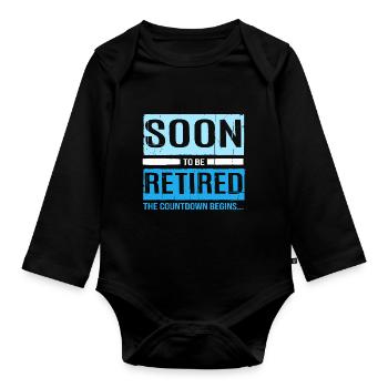Retirement Pensioner Pensioner - Organic Longsleeve Baby Bodysuit - black - Front