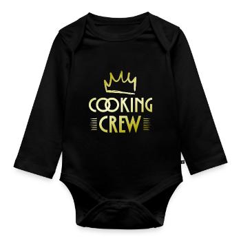 Cooking Crew - Baby Bio-Langarm-Body - Schwarz - Vorne