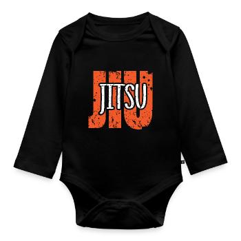 Jiu Jitsu Selbstverteidigung - Baby Bio-Langarm-Body - Schwarz - Vorne