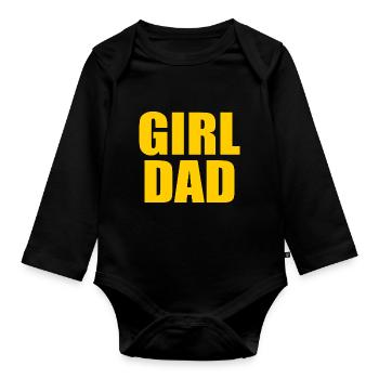 Girl dad - Body Bébé bio manches longues - noir - Devant