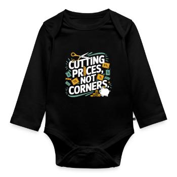 Preissenkung nicht Ecken Couponer Shopper Speichern - Baby Bio-Langarm-Body - Schwarz - Vorne