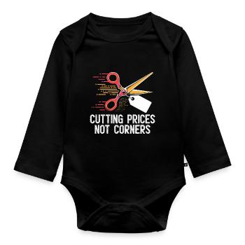 Preissenkung nicht Ecken Couponer Shopper Speichern - Baby Bio-Langarm-Body - Schwarz - Vorne
