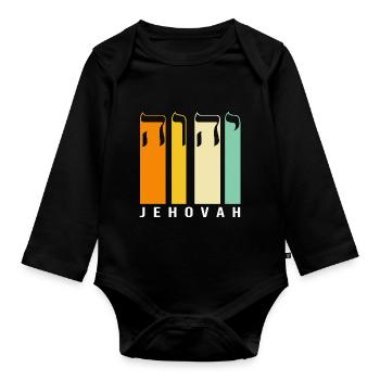 Yeshua Jude Jüdisch Judentum - Baby Bio-Langarm-Body - Schwarz - Vorne
