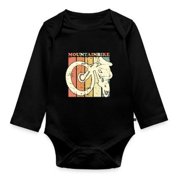 VTT - Body Bébé bio manches longues - noir - Devant