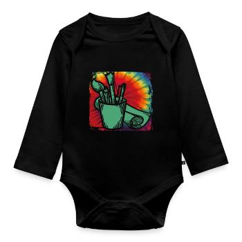 artist - Organic Longsleeve Baby Bodysuit - black - Front