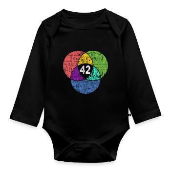 42 - Nerd Geek - science fiction - Body Bébé bio manches longues - noir - Devant