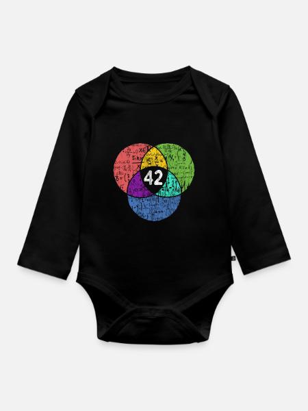 42 - Nerd Geek - science fiction - Body Bébé bio manches longues - noir