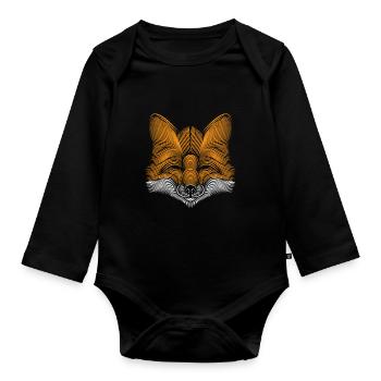 Renard - Body Bébé bio manches longues - noir - Devant