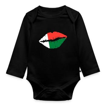 Drapeau de Madagascar, cadeau - Body Bébé bio manches longues - noir - Devant