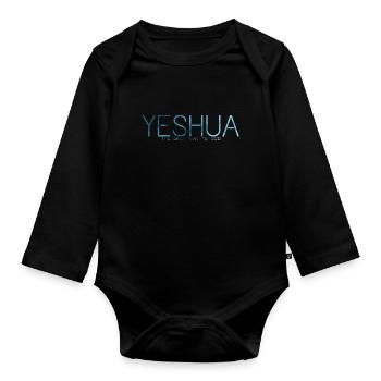 YESHUA vol.4 - Organic Longsleeve Baby Bodysuit - black - Front