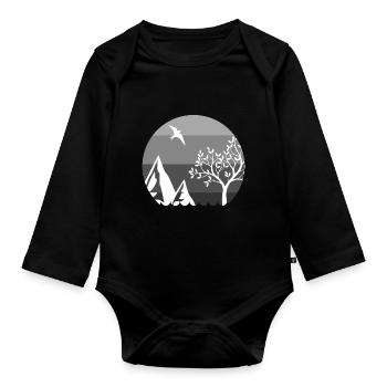 Voyage en plein air Aventure Nature - Body Bébé bio manches longues - noir - Devant