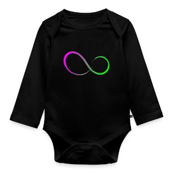 Infinity Sign Infinity Symbol Design - Body Bébé bio manches longues - noir - Devant