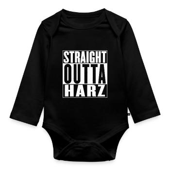 Straight Outta Resin Funny Gift Chunk - Organic Longsleeve Baby Bodysuit - black - Front