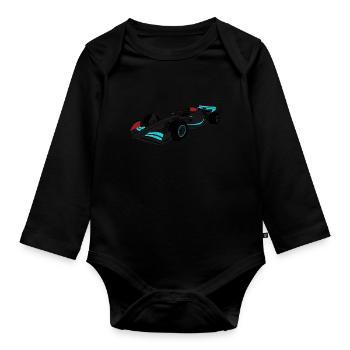 Formule Racing Car Mer - Body Bébé bio manches longues - noir - Devant