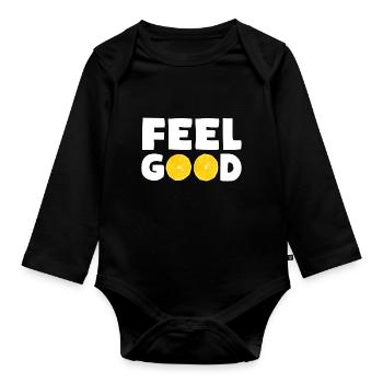 FEEL GOOD Lemons - Organic Longsleeve Baby Bodysuit - black - Front