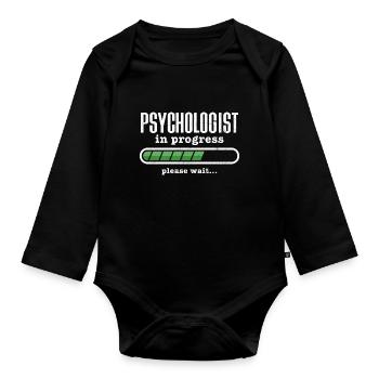 Psychologues en cours - Body Bébé bio manches longues - noir - Devant