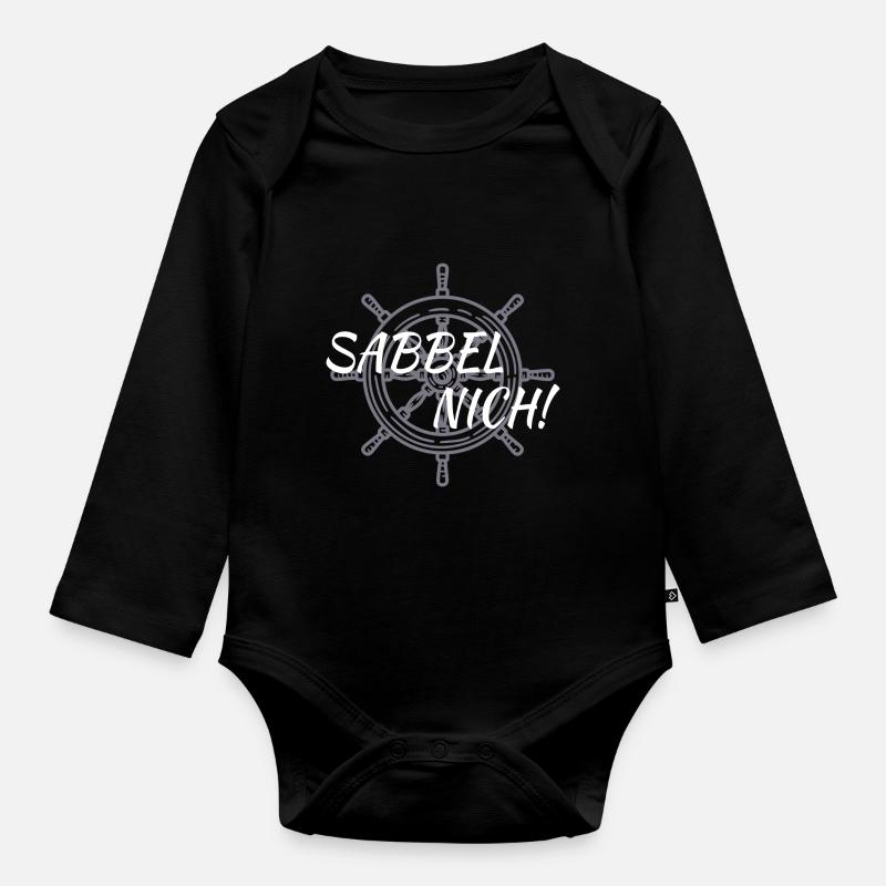 Sabbel nich! - Baby Bio-Langarm-Body - Schwarz