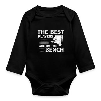 Piano Piano Électrique Piano Piano Debout Piano - Body Bébé bio manches longues - noir - Devant