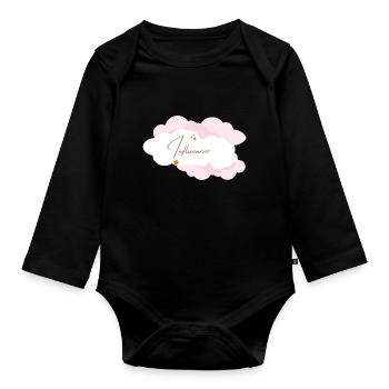 Influencer - Organic Longsleeve Baby Bodysuit - black - Front