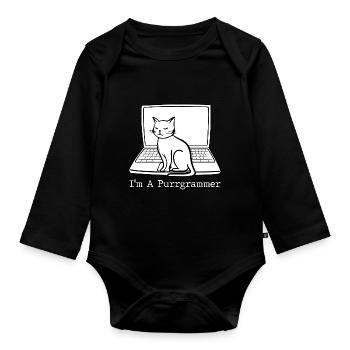 Programmer Coder Software Developer - Organic Longsleeve Baby Bodysuit - black - Front