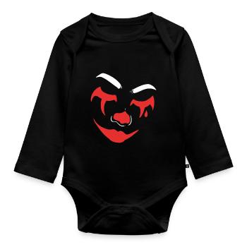 Sad Clown Entertainer Gift - Organic Longsleeve Baby Bodysuit - black - Front