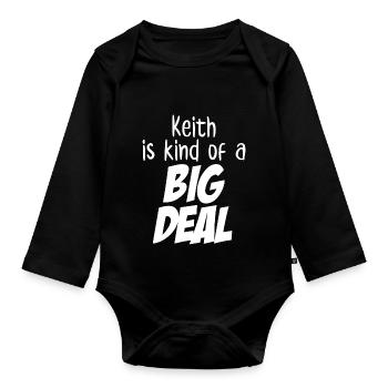 Keith est un gros problème - Body Bébé bio manches longues - noir - Devant