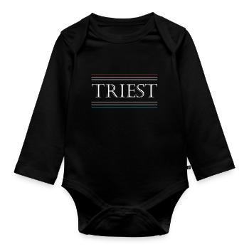 Triest - Baby Bio-Langarm-Body - Schwarz - Vorne