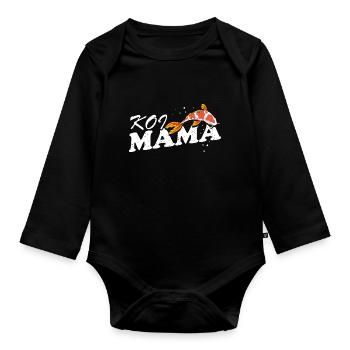 KOI Mama Awesome Vintage Koi Lover T-Shirt - Body Bébé bio manches longues - noir - Devant