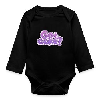 Got Cake – Baking Is My Superpower Cake Baking - Organic Longsleeve Baby Bodysuit - black - Front