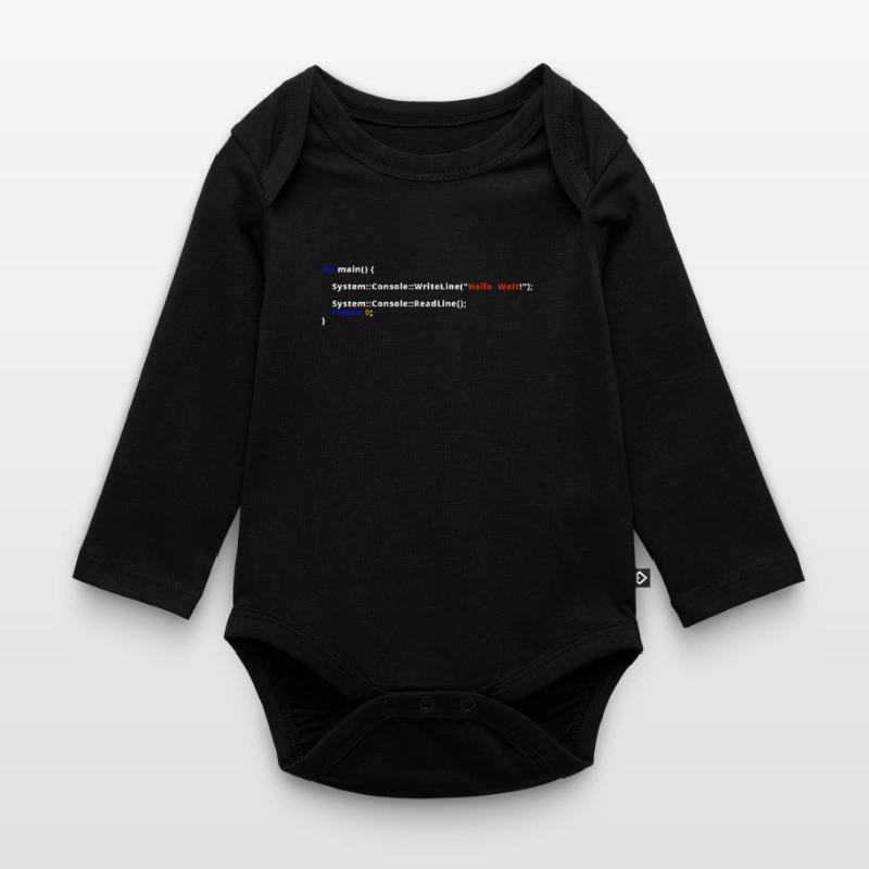 Programmierer Admin IT Code Nerd Hallo Welt EDV Baby Bio-Langarm-Body