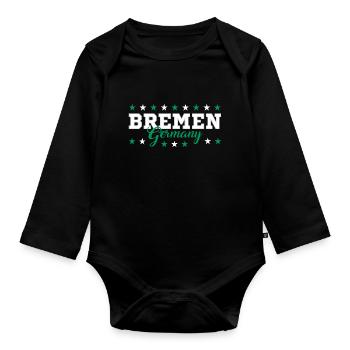 Brême - Body Bébé bio manches longues - noir - Devant