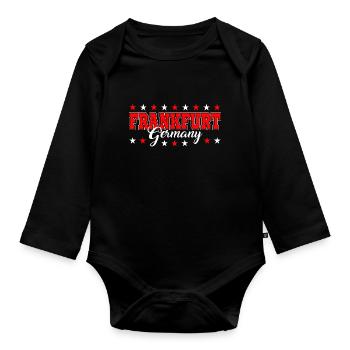 Frankfurt - Baby Bio-Langarm-Body - Schwarz - Vorne