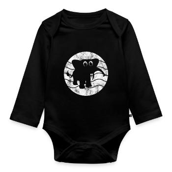 Éléphant Éléphant pour enfants - Body Bébé bio manches longues - noir - Devant