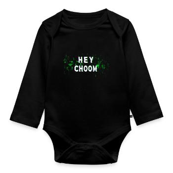 hey choom - Baby Bio-Langarm-Body - Schwarz - Vorne