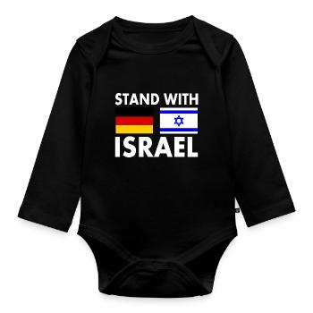 Israel - Baby Bio-Langarm-Body - Schwarz - Vorne