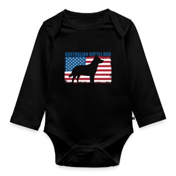 Bouvier australien - Body Bébé bio manches longues - noir - Devant