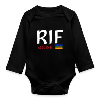 Rif Amazigh Maroc - Body Bébé bio manches longues - noir - Devant