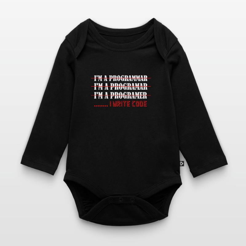 Je suis un programmar ........ J’écris Code Software Co Body Bébé bio manches longues