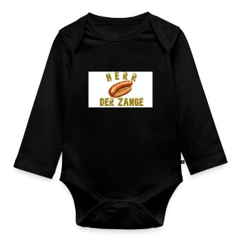 Herr der Zange - Baby Bio-Langarm-Body - Schwarz - Vorne