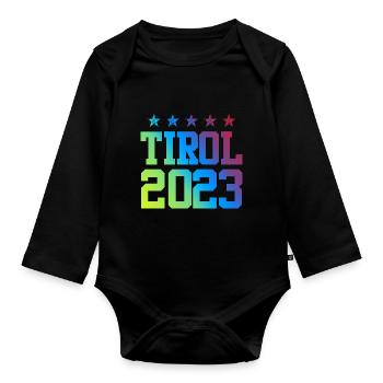 Tyrol 2023 - Organic Longsleeve Baby Bodysuit - black - Front