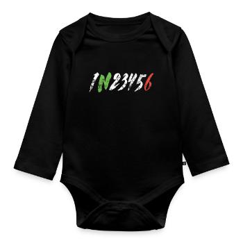1N23456 Motorcycle Gearshift - Adrenaline - Organic Longsleeve Baby Bodysuit - black - Front