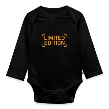 Edition Limitée - Rare - Rare Pièce Unique - Body Bébé bio manches longues - noir - Devant
