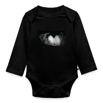 Nocturnal/Lost [Second] - Organic Longsleeve Baby Bodysuit - black - Front
