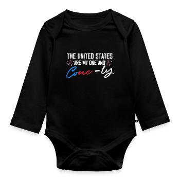 the united states are my one and conely Design - Baby Bio-Langarm-Body - Schwarz - Vorne