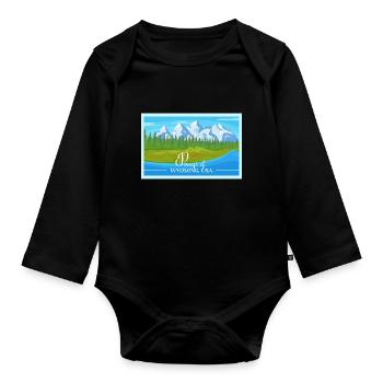 Wyoming Fil-Am Design for proud Pinoys - Organic Longsleeve Baby Bodysuit - black - Front
