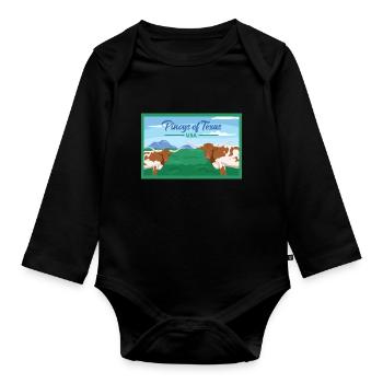 Texas Fil-Am Design for Proud Pinoys - Organic Longsleeve Baby Bodysuit - black - Front