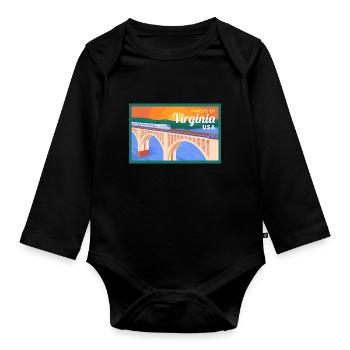 Virginia Fil-Am Design für stolze Pinoys - Baby Bio-Langarm-Body - Schwarz - Vorne