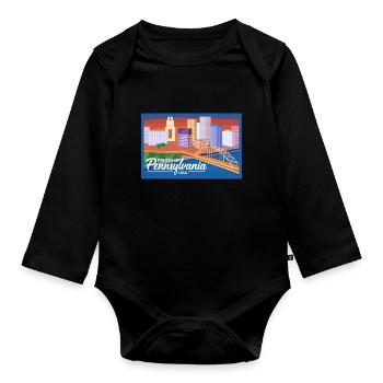 Pennsylvania Fil-Am Design pour les fiers Pinoys - Body Bébé bio manches longues - noir - Devant